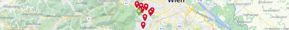 Kartenansicht für Apotheken-Notdienste in der Nähe von 1130 - Hietzing (Wien)